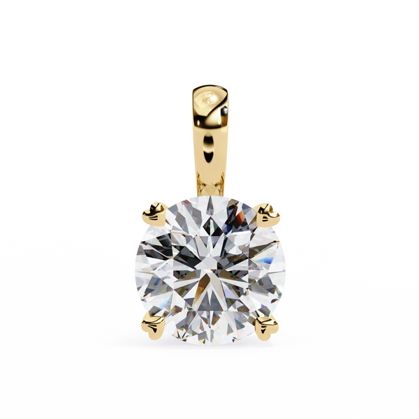Floating Core – Round Diamond Pendant Necklace
