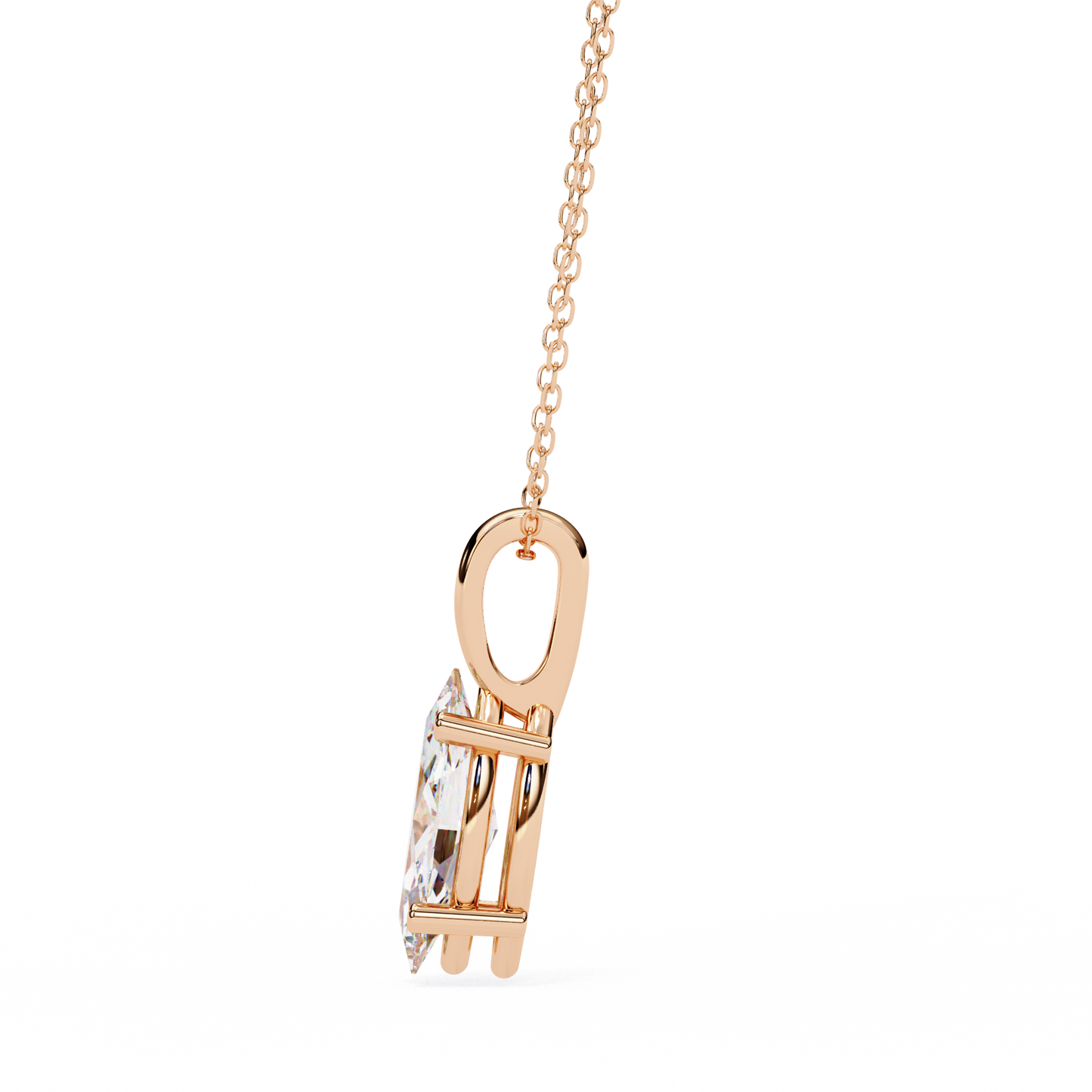 Wingspan – Marquise Lab Diamond Split-Prong Chain Pendant