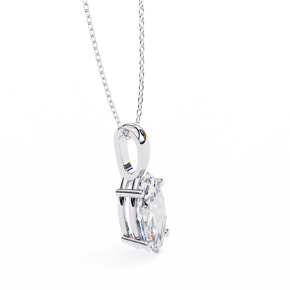Wingspan – Marquise Lab Diamond Split-Prong Chain Pendant