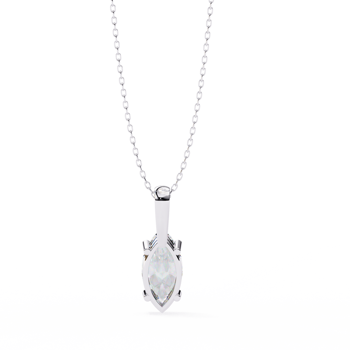 Wingspan – Marquise Lab Diamond Split-Prong Chain Pendant