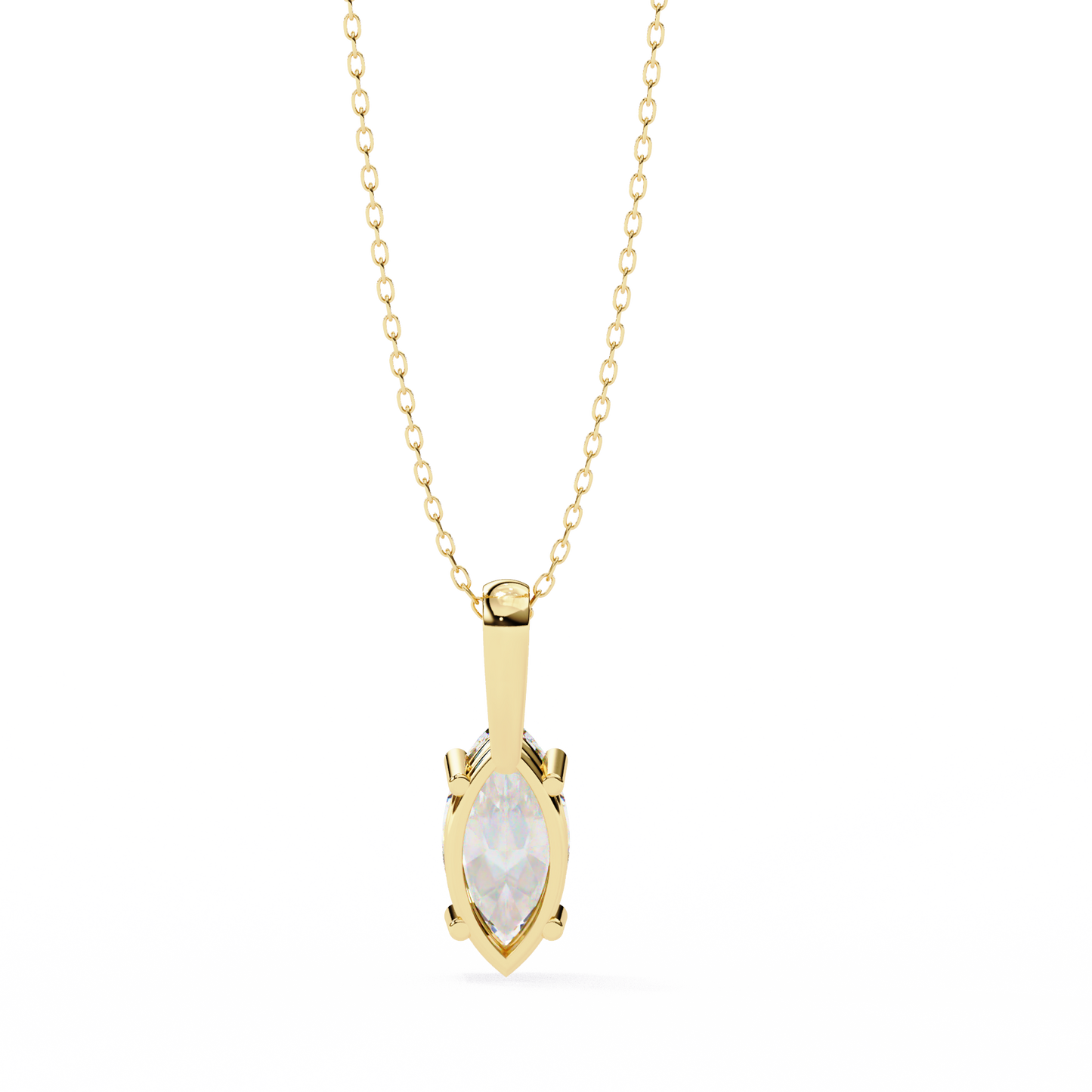 Wingspan – Marquise Lab Diamond Split-Prong Chain Pendant