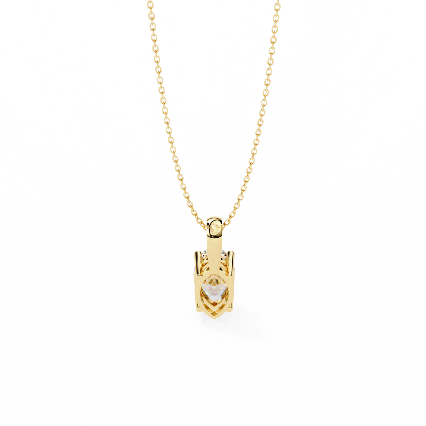 Wingspan – Marquise Lab Diamond Split-Prong Chain Pendant