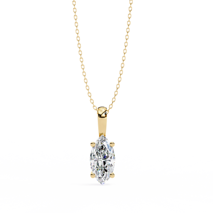 Wingspan – Marquise Lab Diamond Split-Prong Chain Pendant