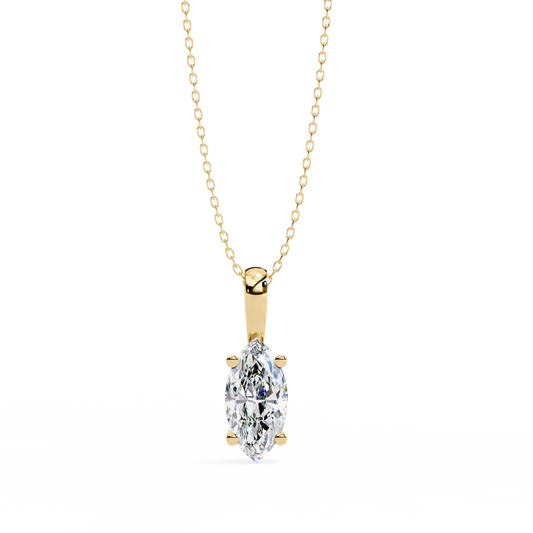 Wingspan – Marquise Lab Diamond Split-Prong Chain Pendant