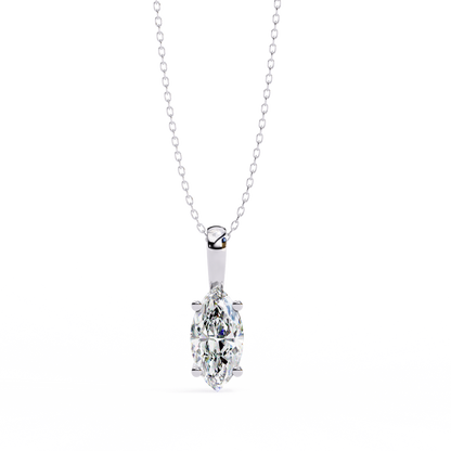 Wingspan – Marquise Lab Diamond Split-Prong Chain Pendant