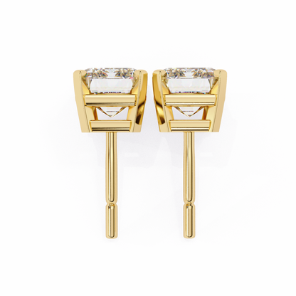 Emerald Gleam – Emerald Cut Lab Diamond Solitaire Studs