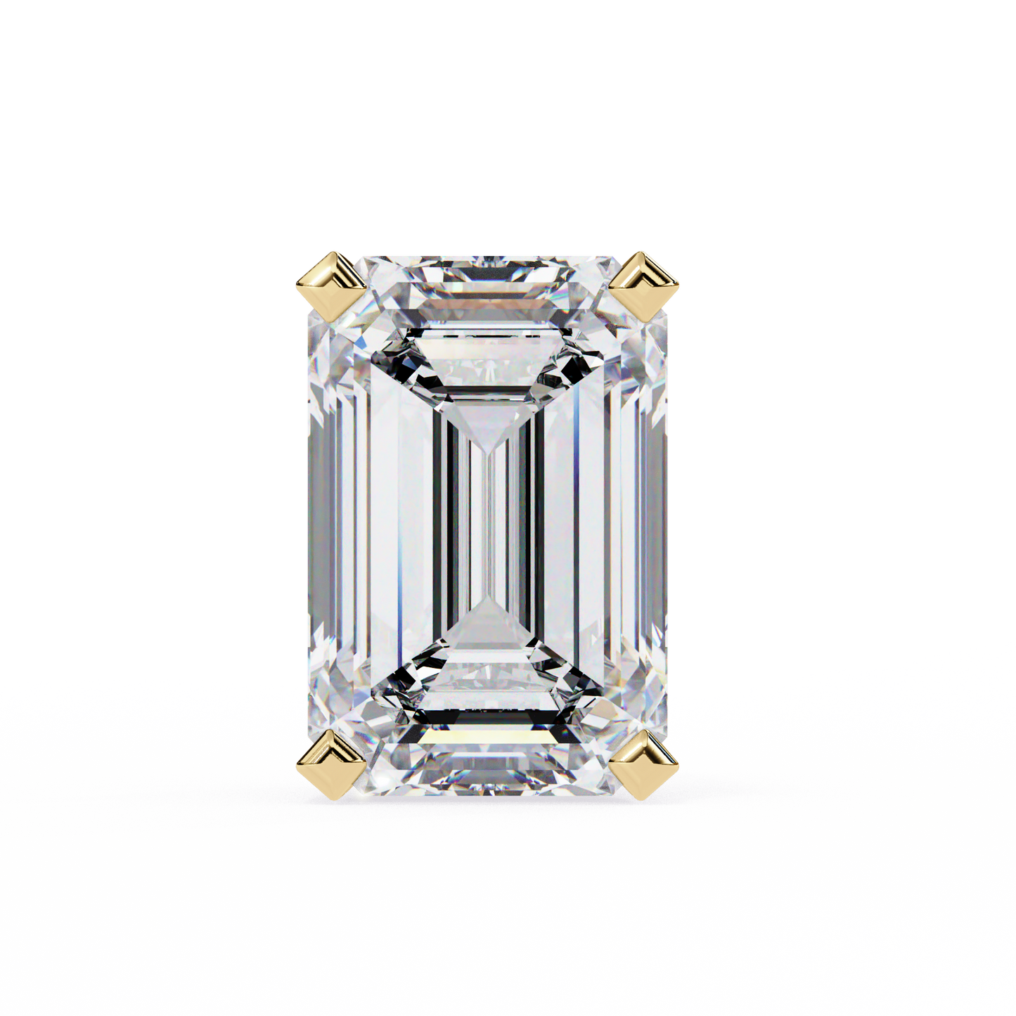 Emerald Gleam – Emerald Cut Lab Diamond Solitaire Studs