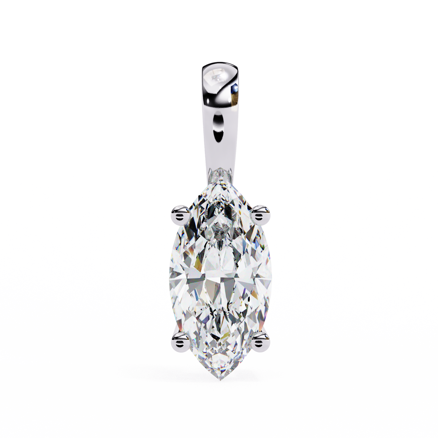 Wingspan – Marquise Lab Diamond Split-Prong Chain Pendant