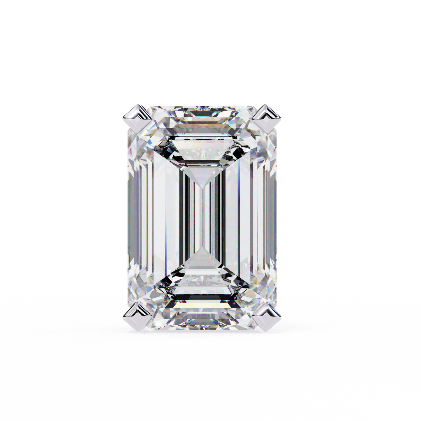 Emerald Gleam – Emerald Cut Lab Diamond Solitaire Studs