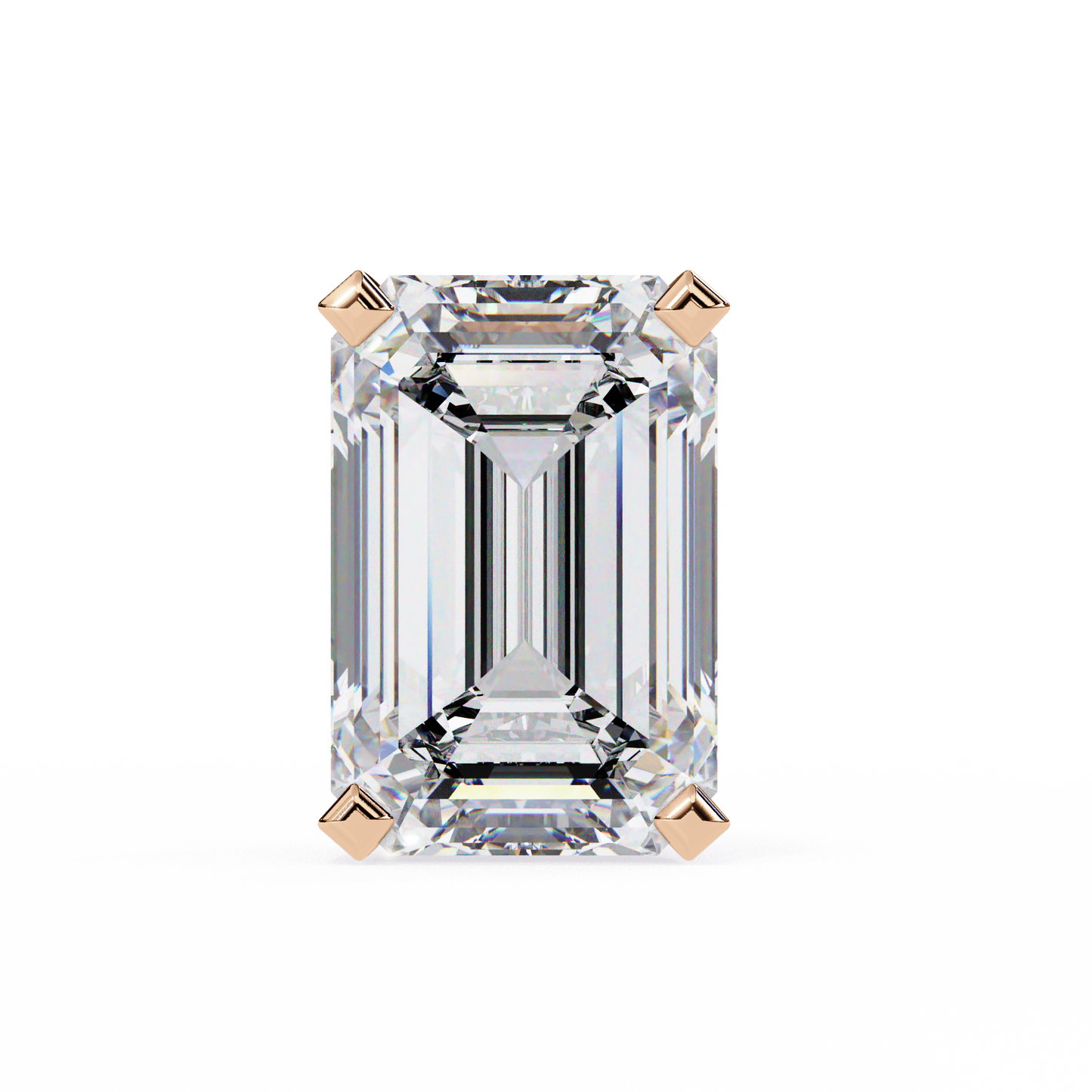 Emerald Gleam – Emerald Cut Lab Diamond Solitaire Studs