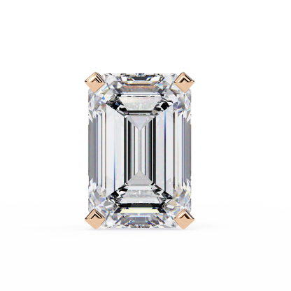 Emerald Gleam – Emerald Cut Lab Diamond Solitaire Studs