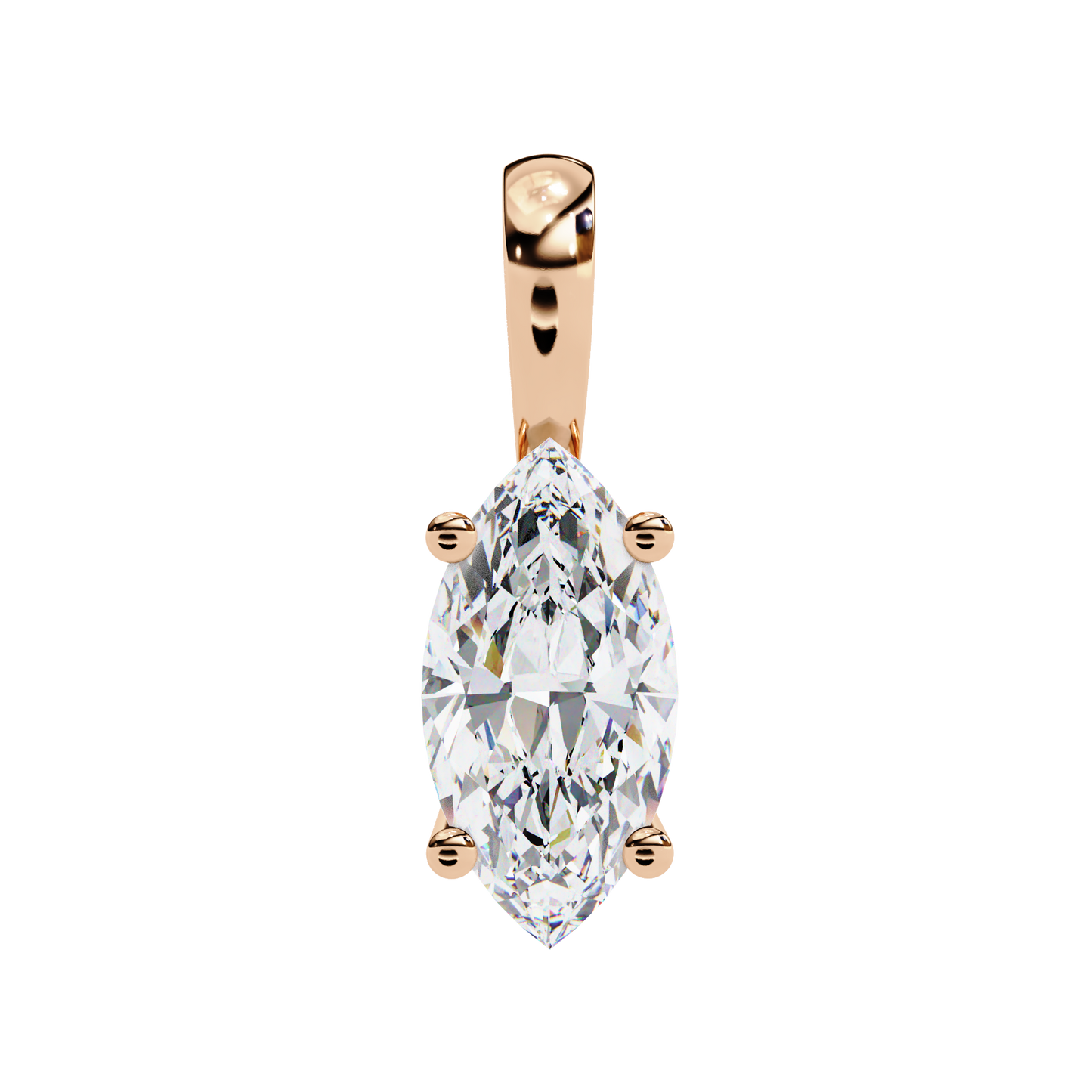 Wingspan – Marquise Lab Diamond Split-Prong Chain Pendant
