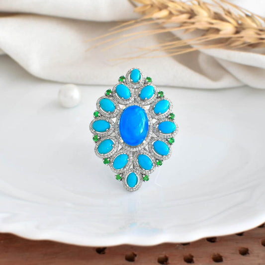 Turquoise Meadow Ring