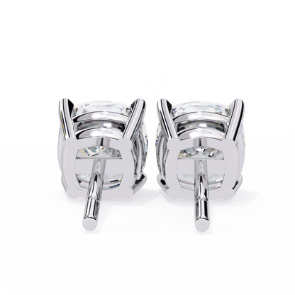Cushion Whisper – 6mm Diamond Solitaire Earrings in 14K Gold