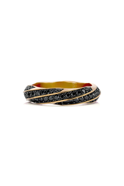 Swirl Black Diamond Ring