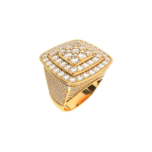 Pavé Diamond Signet Ring