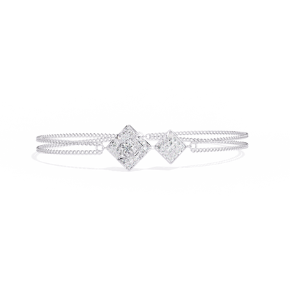 Twin Diamond Tiles – Diamond Modular Connector in 14K Gold