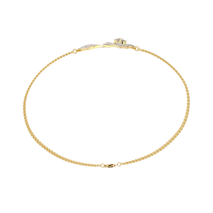 Twin Diamond Tiles – Diamond Modular Connector in 14K Gold