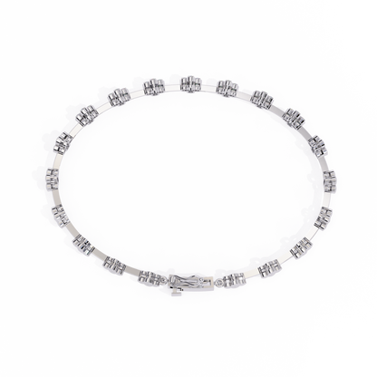 Fleur Charm – Petite Floral Diamond Bracelet in 14K Gold