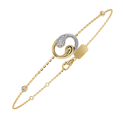 Harmony Bloom – Micro Pavé Diamond Clasp in 14K Gold