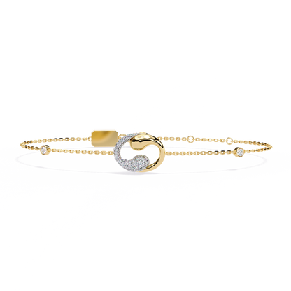 Harmony Bloom – Micro Pavé Diamond Clasp in 14K Gold