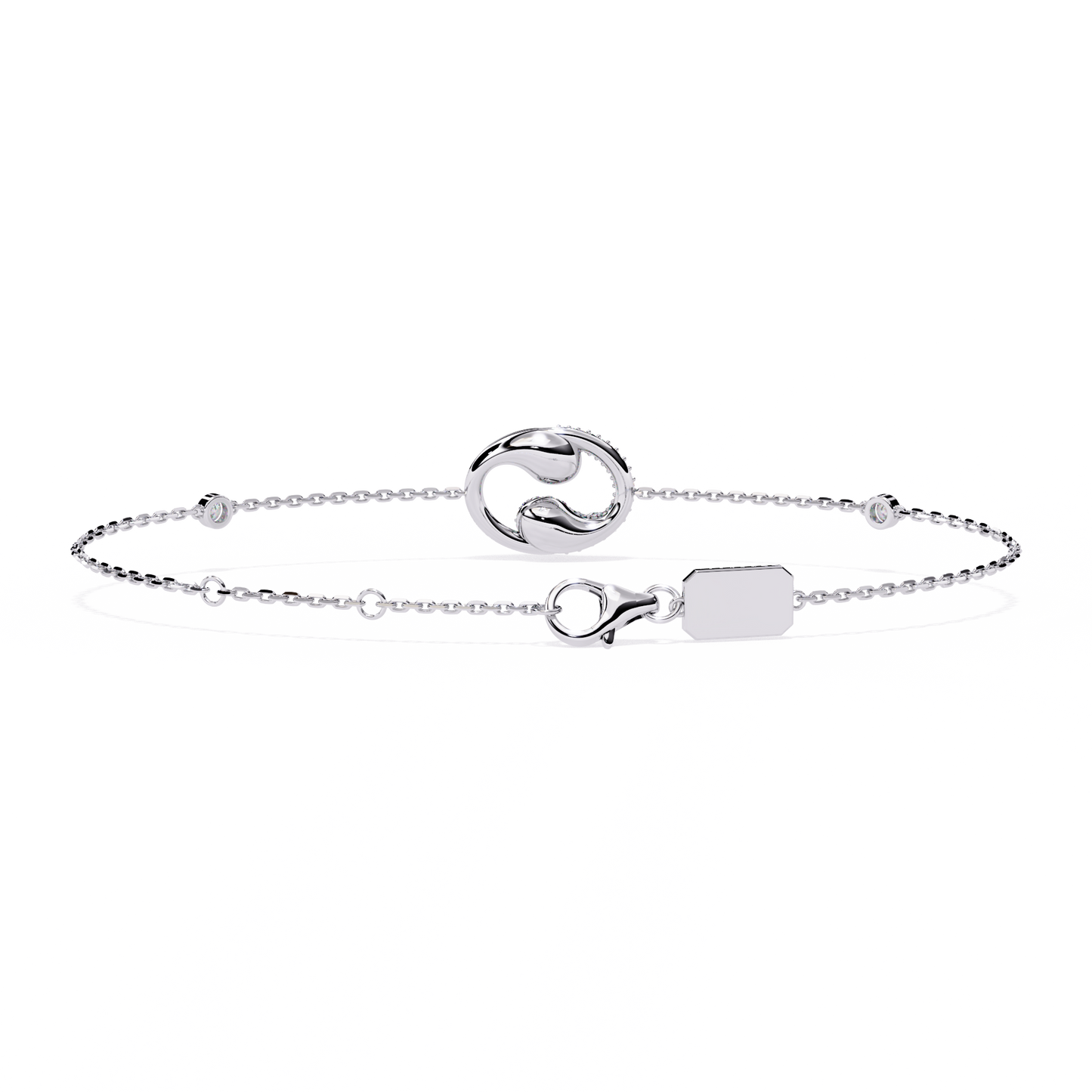 Harmony Bloom – Micro Pavé Diamond Clasp in 14K Gold
