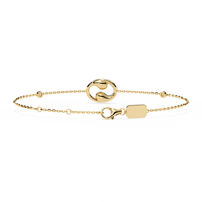 Harmony Bloom – Micro Pavé Diamond Clasp in 14K Gold