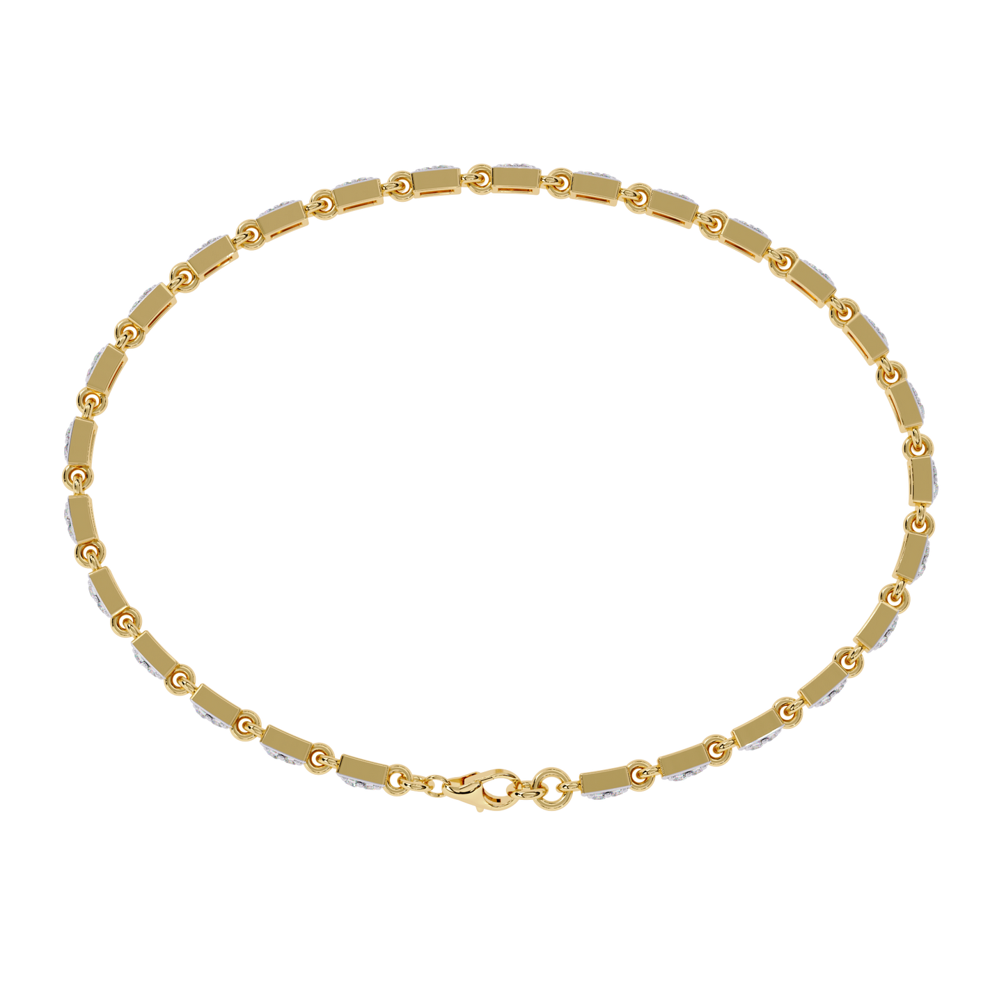 Dainty Gleam – Micro Diamond Bracelet in 14K Gold