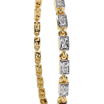 Dainty Gleam – Micro Diamond Bracelet in 14K Gold