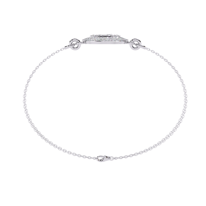 Nova Eclipse – Diamond Circle Emblem Bracelet in 14K Gold