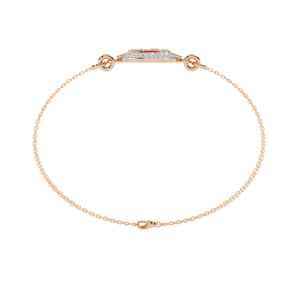 Nova Eclipse – Diamond Circle Emblem Bracelet in 14K Gold