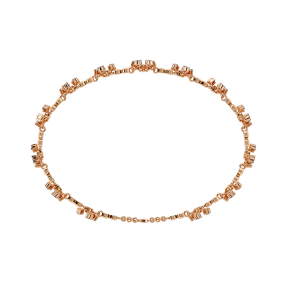 Ornate Fleur – Diamond Floral Motif Bracelet in 14K Gold