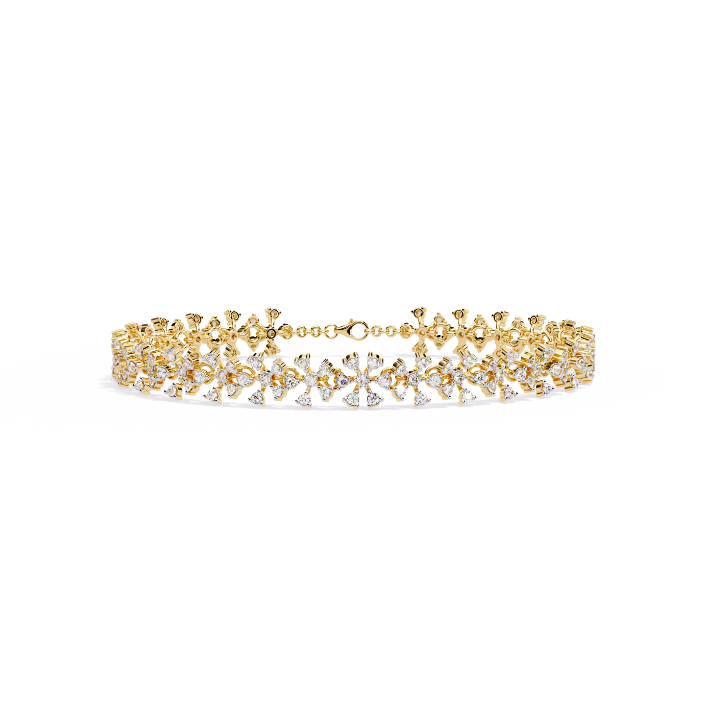 Imperial Lace – Diamond Filigree Bracelet in 14K Gold
