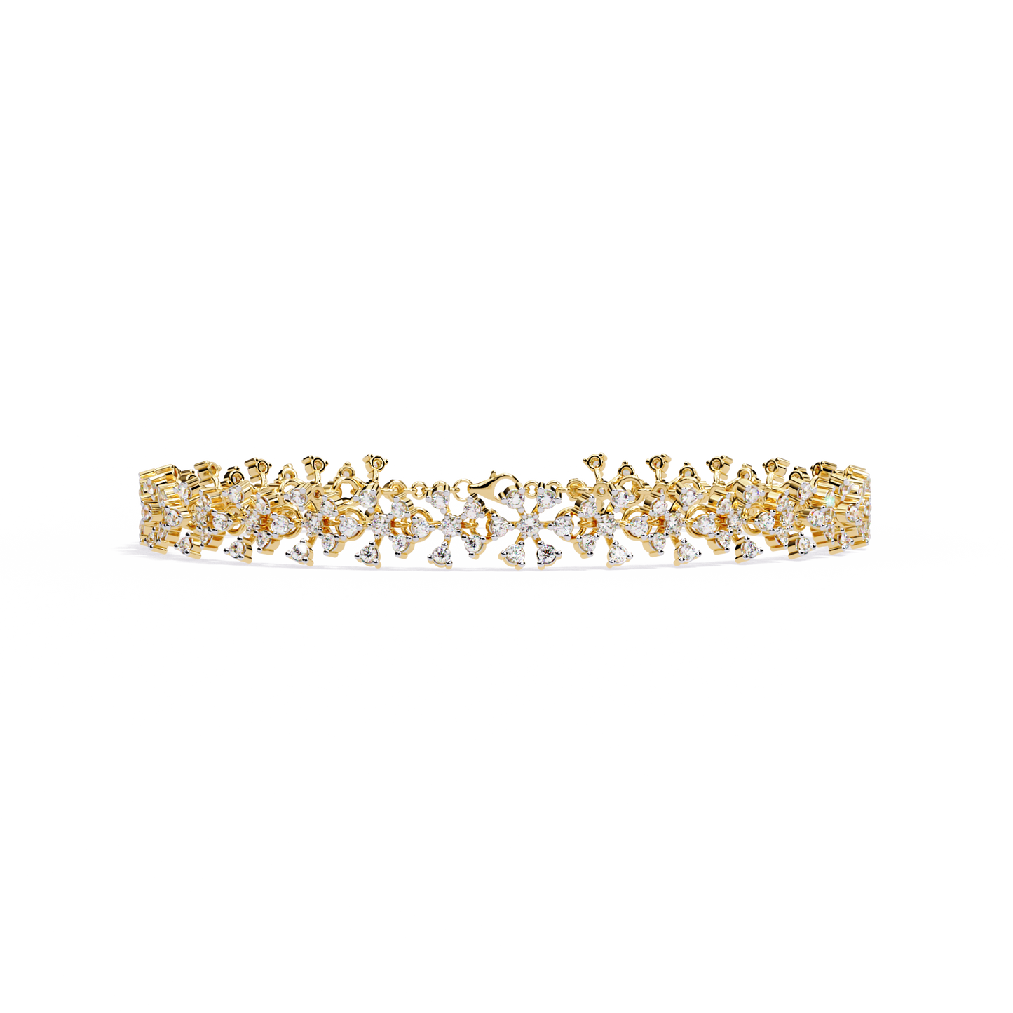 Imperial Lace – Diamond Filigree Bracelet in 14K Gold