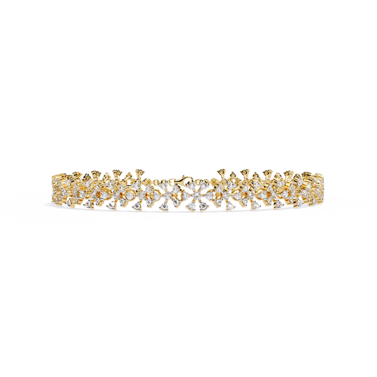 Imperial Lace – Diamond Filigree Bracelet in 14K Gold