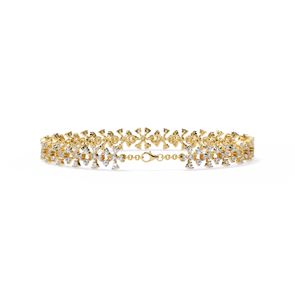 Imperial Lace – Diamond Filigree Bracelet in 14K Gold