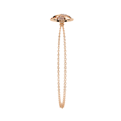 GeoSphere Link – Lab Diamond Honeycomb Connector in 14K Gold