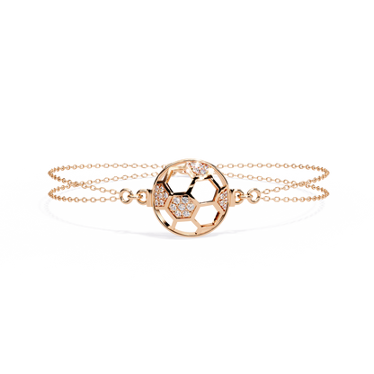 GeoSphere Link – Lab Diamond Honeycomb Connector in 14K Gold