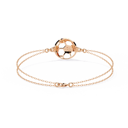 GeoSphere Link – Lab Diamond Honeycomb Connector in 14K Gold