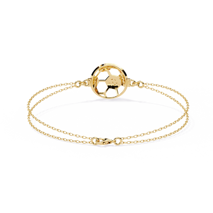 GeoSphere Link – Lab Diamond Honeycomb Connector in 14K Gold