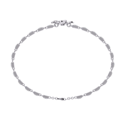 Fleur Charm – Lab Diamond Floral Accent Bracelet in 14K Gold