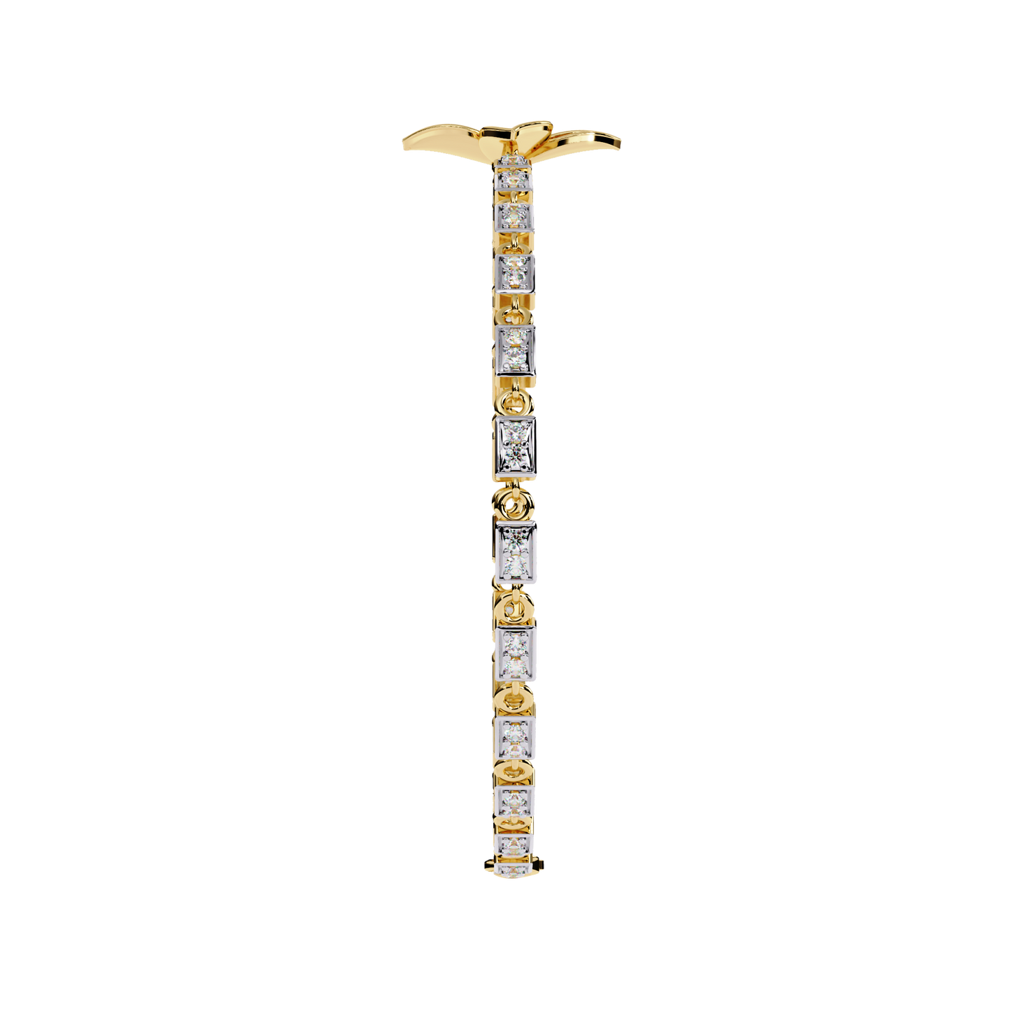 Fleur Charm – Lab Diamond Floral Accent Bracelet in 14K Gold