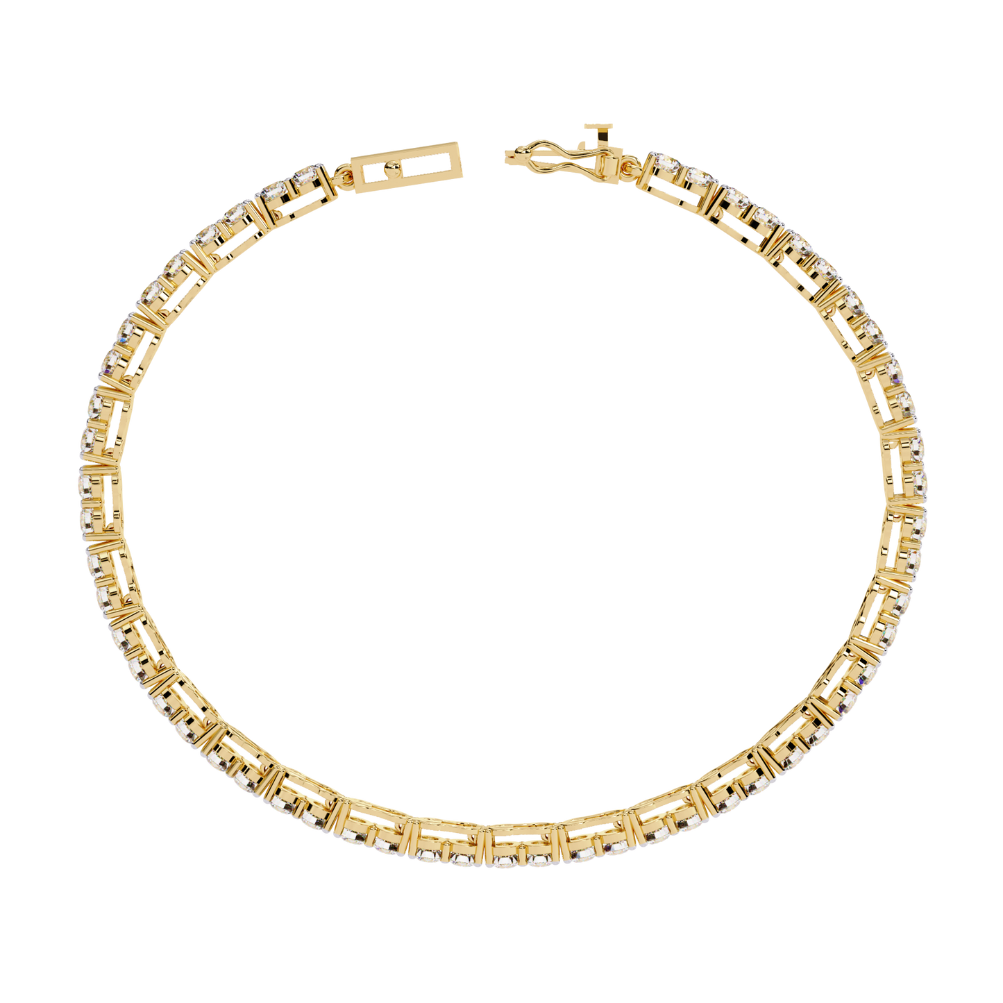 Radiant Line – 2.7MM Lab Diamond Tennis Bracelet in 14K Gold