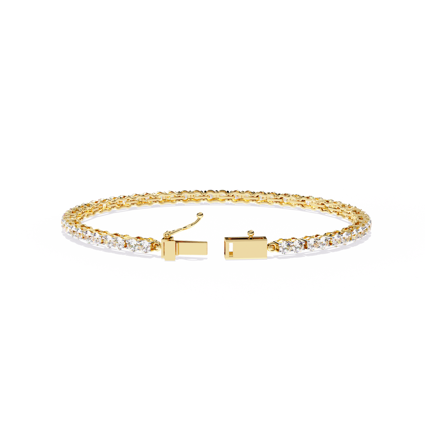 Radiant Line – 2.7MM Lab Diamond Tennis Bracelet in 14K Gold
