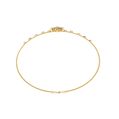 Celestial Bloom – Floral Accent Lab Diamond Bracelet in 14K Gold