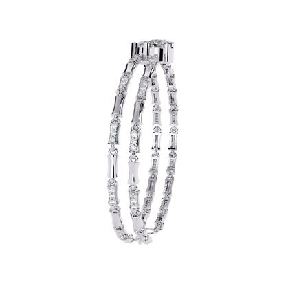 Twin Radiance – Dual Solitaire Lab Diamond Bracelet in 14K Gold