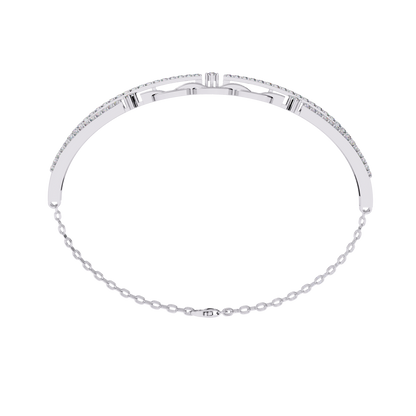 Interlink Grace – Diamond Chain Motif Bracelet in 14K Gold