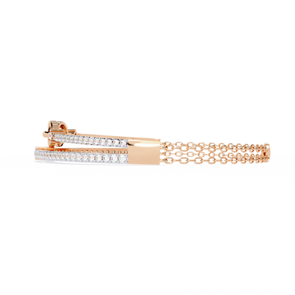 Interlink Grace – Diamond Chain Motif Bracelet in 14K Gold