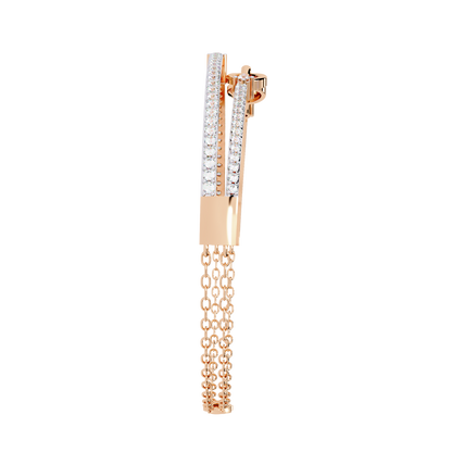 Interlink Grace – Diamond Chain Motif Bracelet in 14K Gold