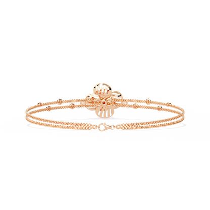 Flora Radiant – Lab Diamond Blossom Motif Bracelet in 14K Gold